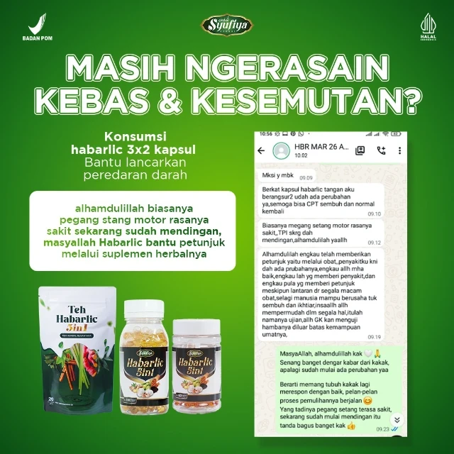 Kebas & kesemutan sudah mendingan